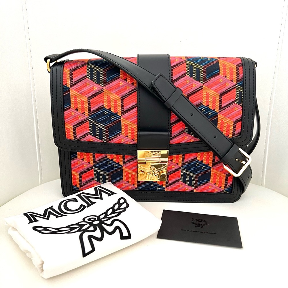 MCM Monogram Cubic Shoulder Bag